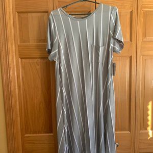 Lularoe Grey Stripe Carly